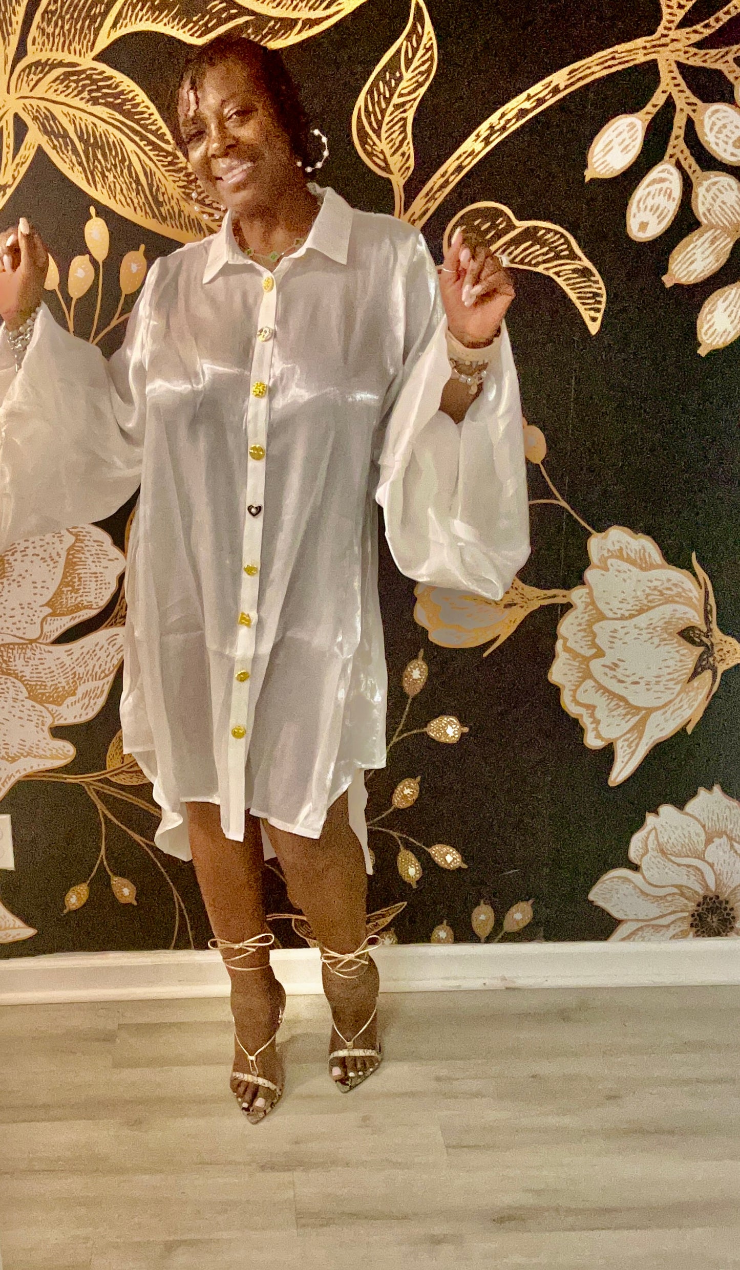 Chiffon Shirt Dress "Sale"