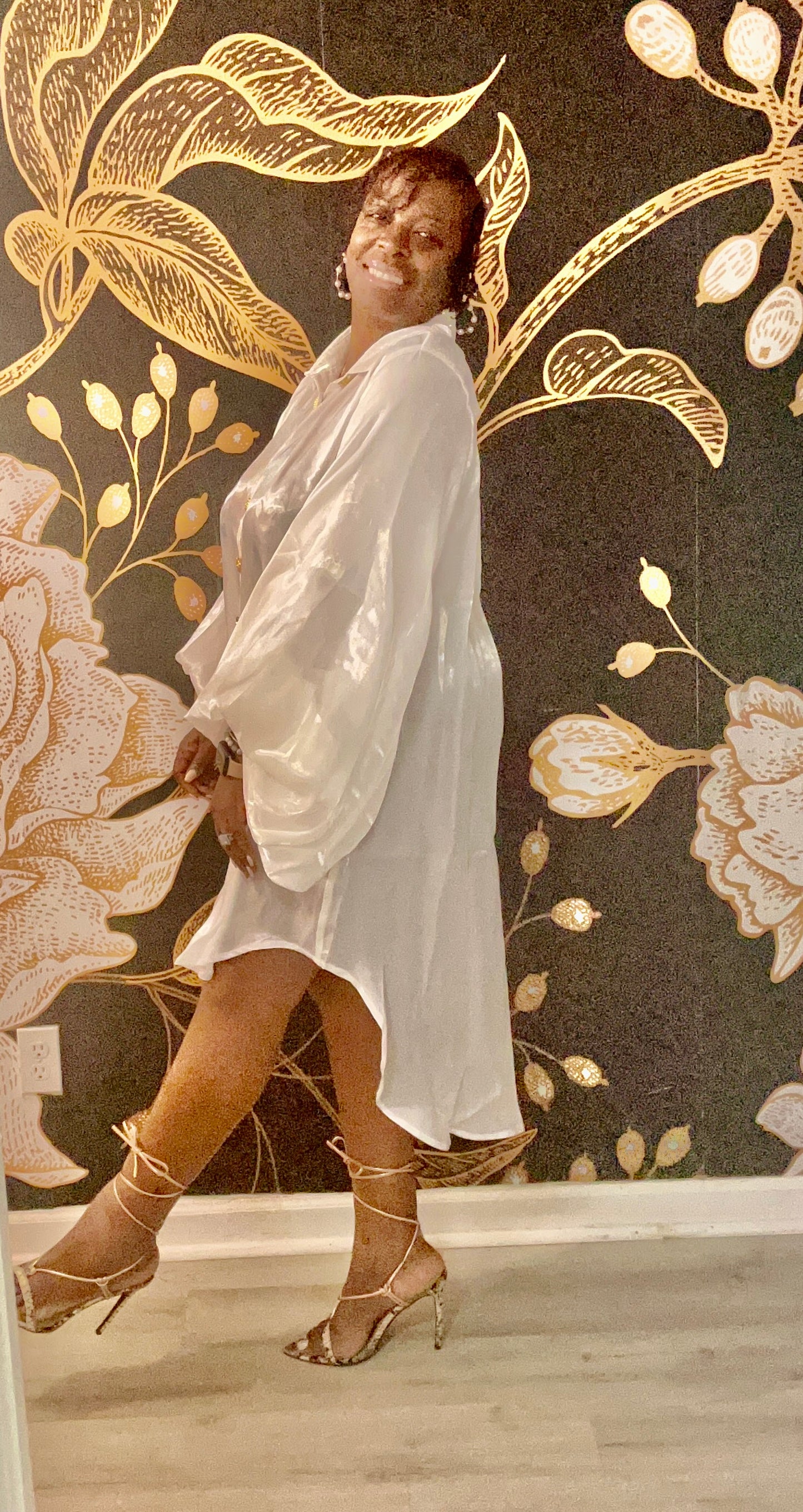 Chiffon Shirt Dress "Sale"