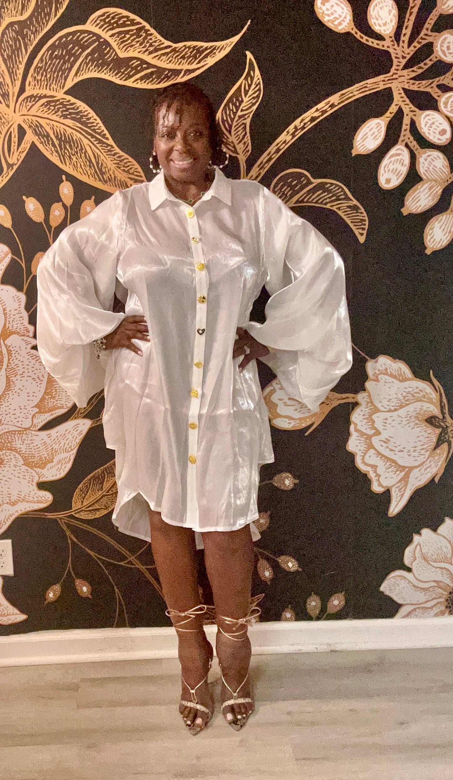 Chiffon Shirt Dress "Sale"